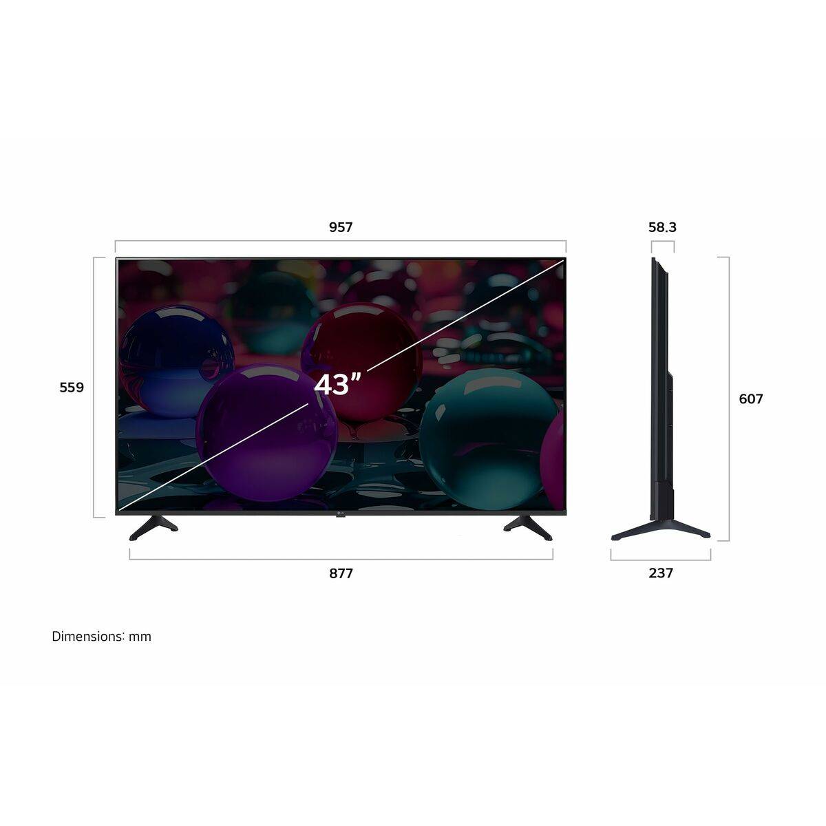 Smart TV LG 55UA73006LB 55 55" 4K Ultra HD LED HDR D-LED