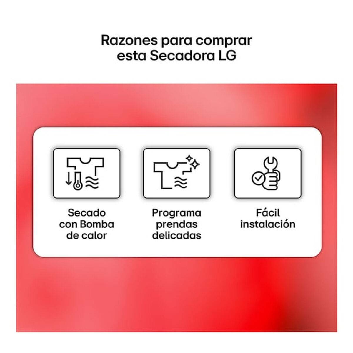 Secadora con bomba de calor LG RHA1008NDK 8 kg