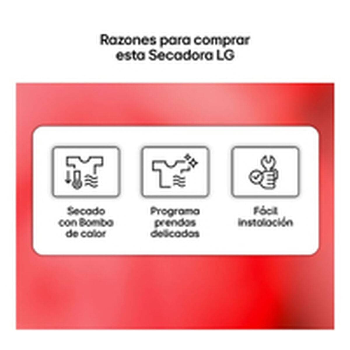 Secadora con bomba de calor LG RHA1008NDK 8 kg