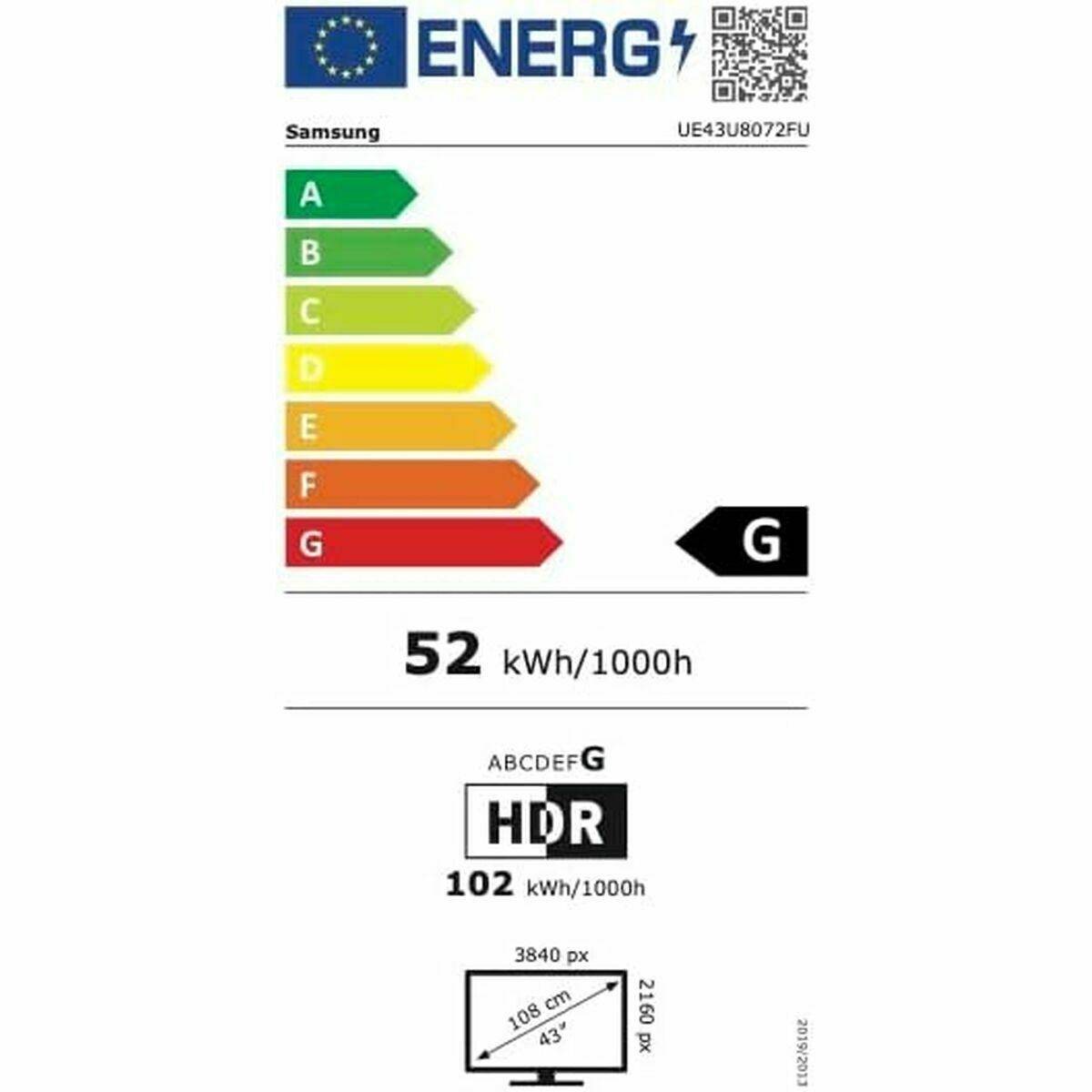 Smart TV Samsung UE43U8072FUXXH 43" 4K Ultra HD LED HDR QLED