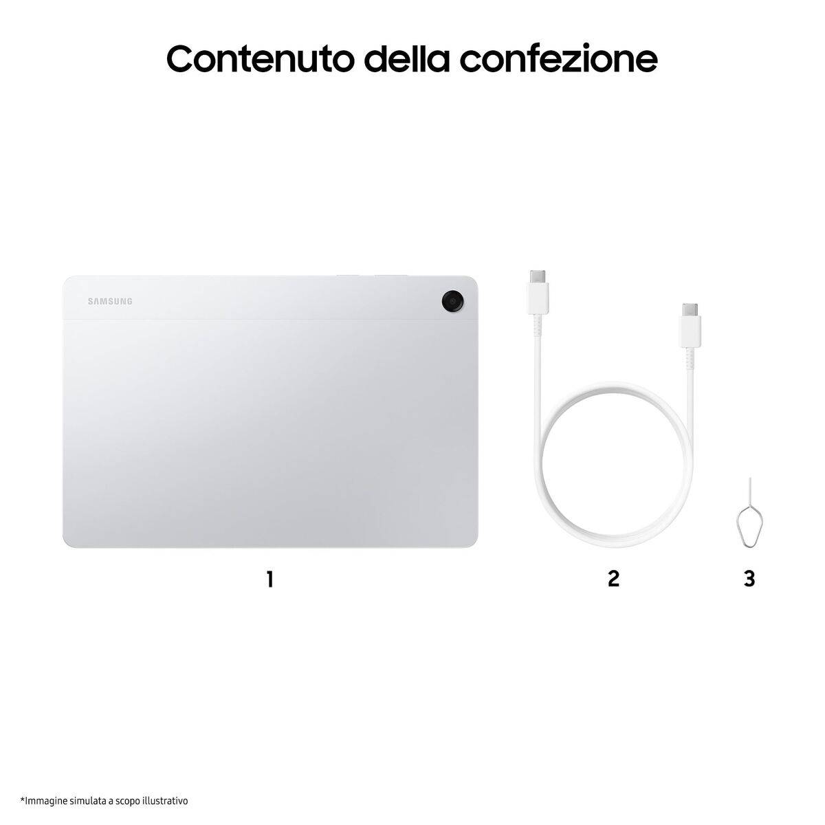 Tablet Samsung Galaxy Tab A11+ 11" Octa Core Mediatek Dimensity 7300x 6 GB RAM 128 GB Plateado