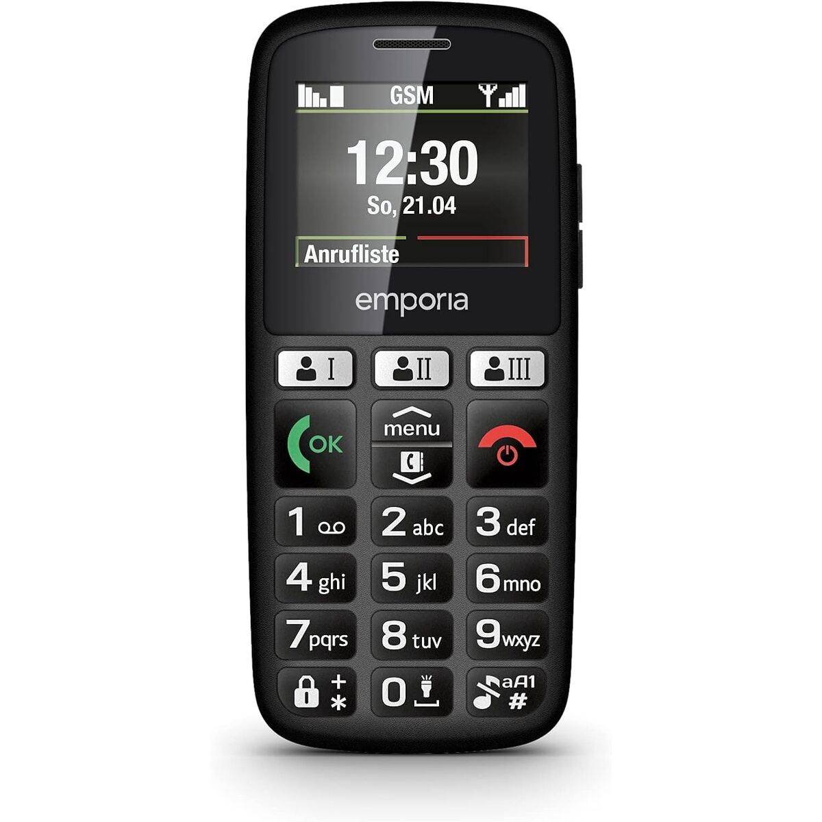 Teléfono Móvil para Mayores emporia HAPPY E30.v3 Negro