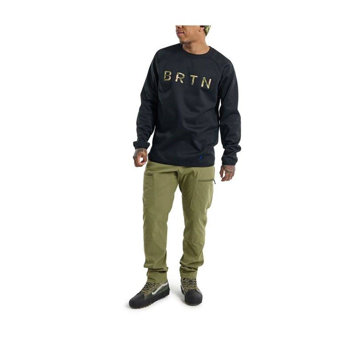 Sudadera sin Capucha Hombre Burton Crown Weatherproof Pullover Crewneck Negro
