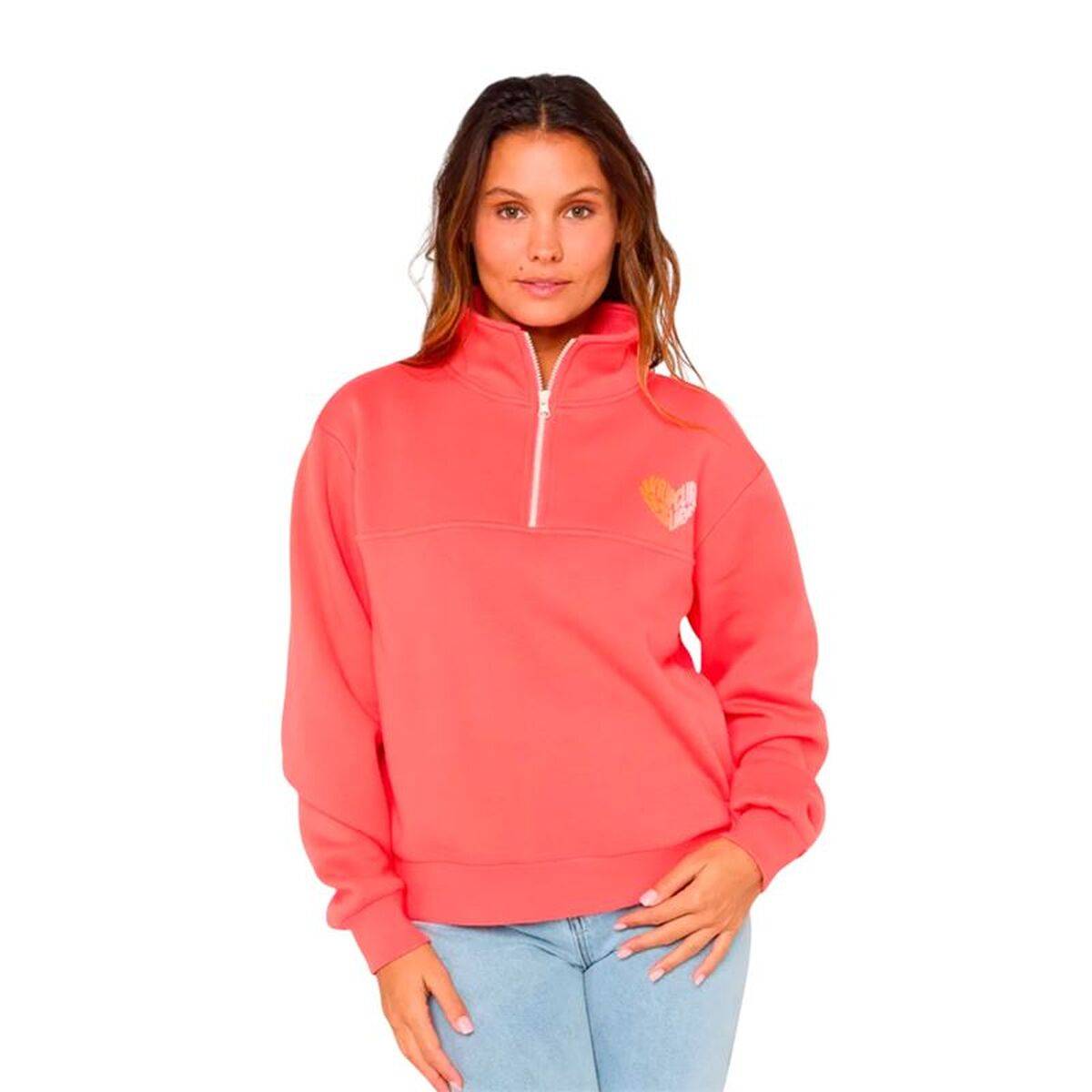 Sudadera sin Capucha Mujer Rip Curl Half Zip Fleece Coral