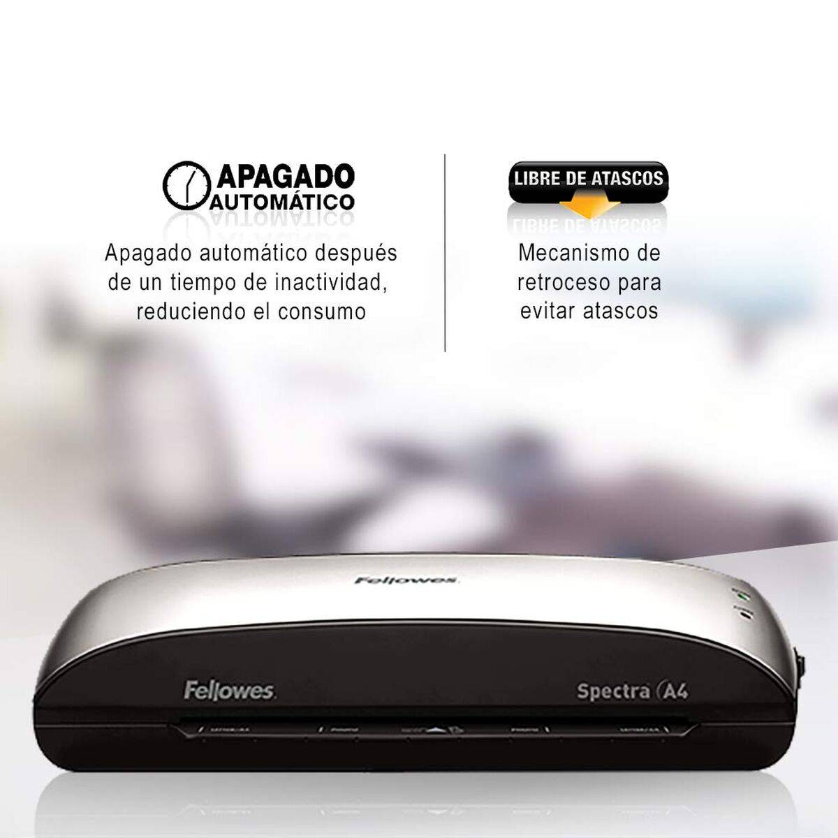 Plastificadora Fellowes SPECTRA A4/95 Negro Gris Fundas