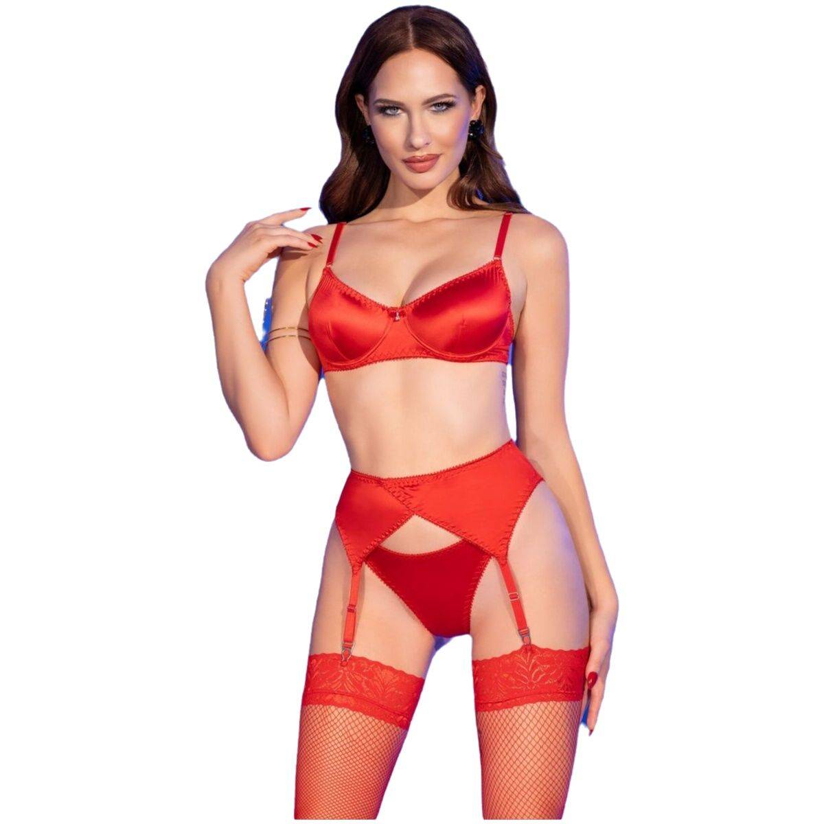 Conjunto de Lencería Chilirose Rojo