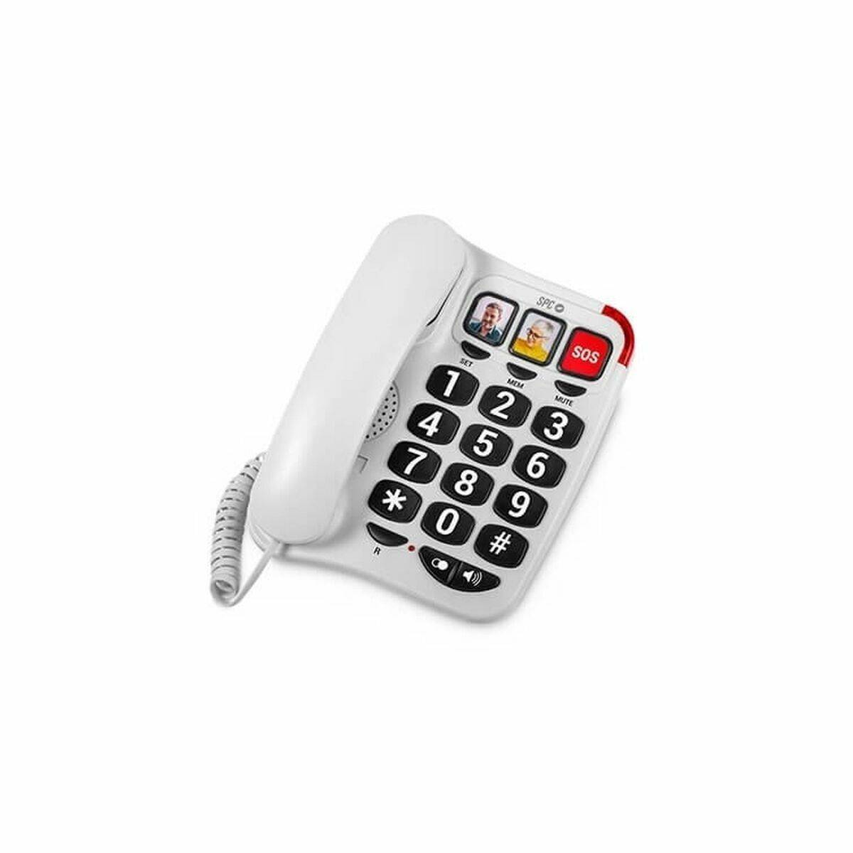 Teléfono Fijo para Mayores SPC 3295B Blanco