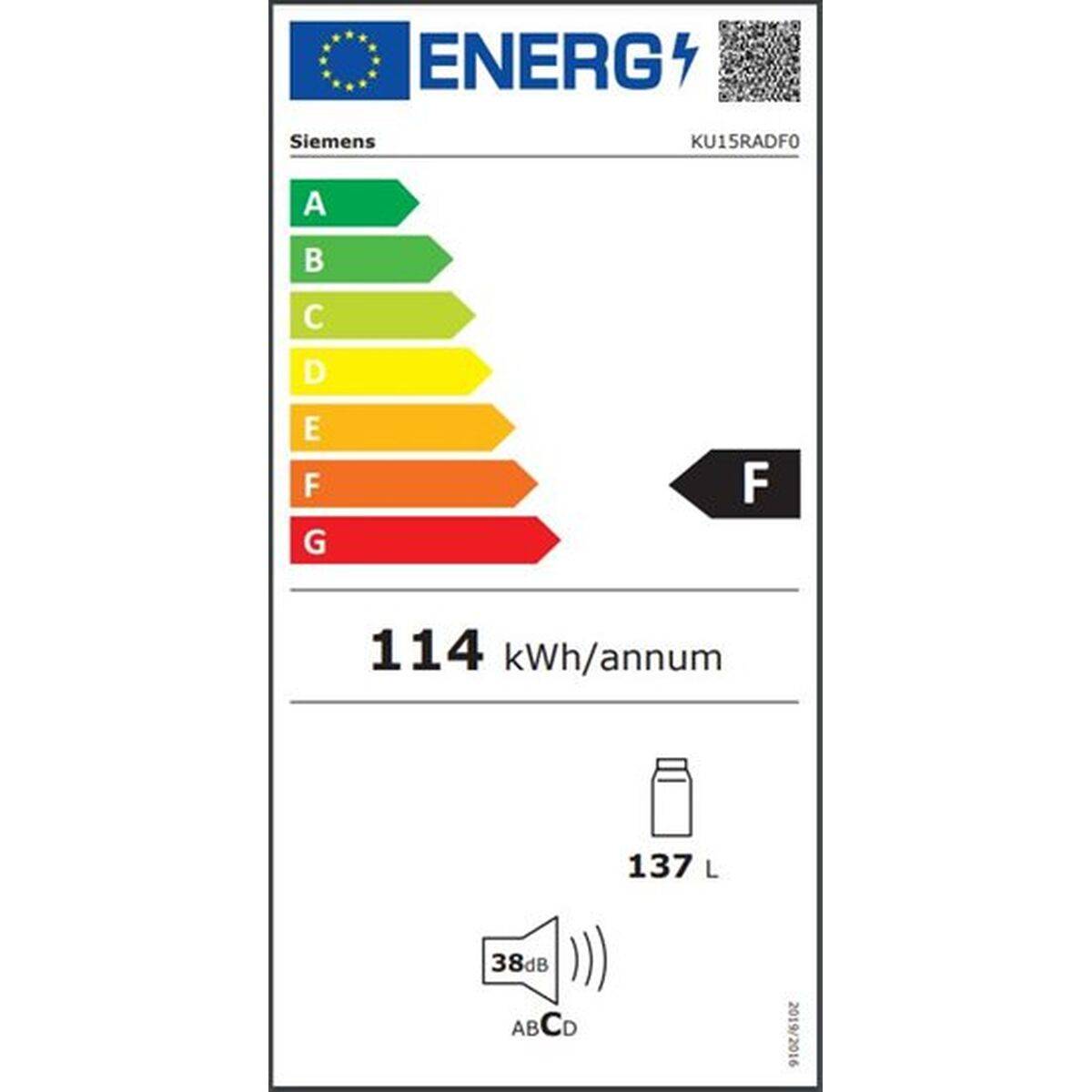 Frigorífico Siemens AG KU15RADF0 Blanco