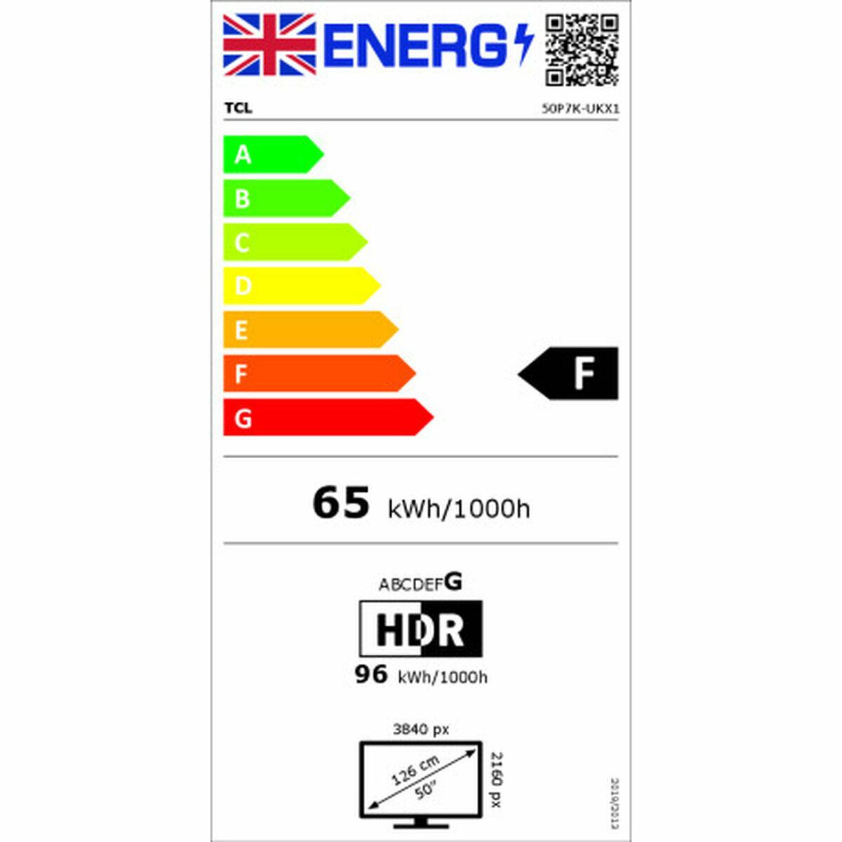 Smart TV TCL 50P7K 50" 4K Ultra HD HDR QLED