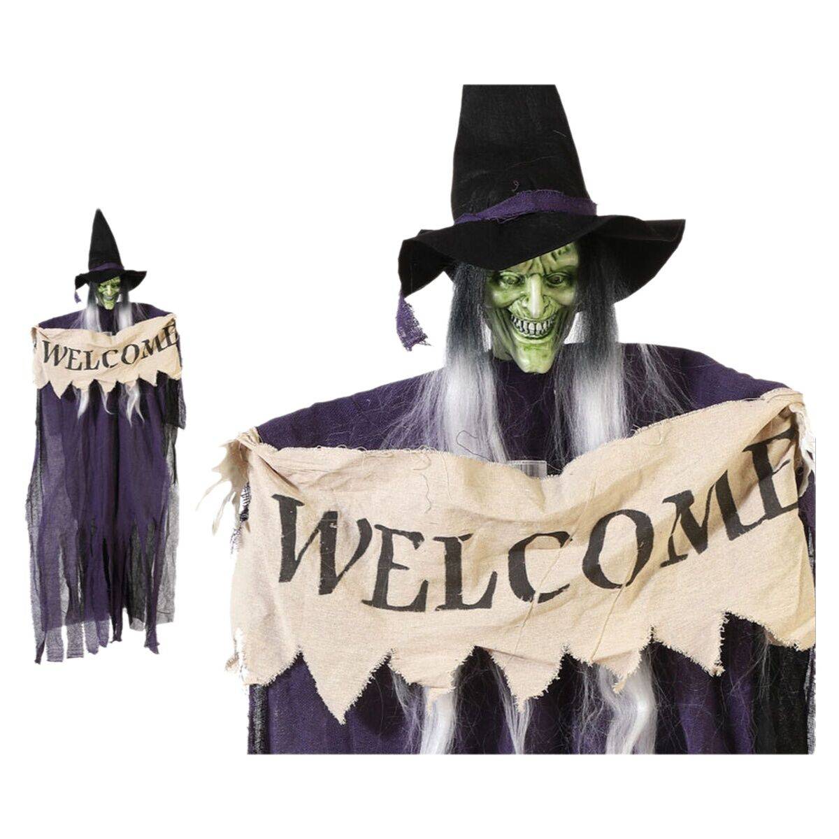 Decoración para Halloween Welcome Bruja 175 cm