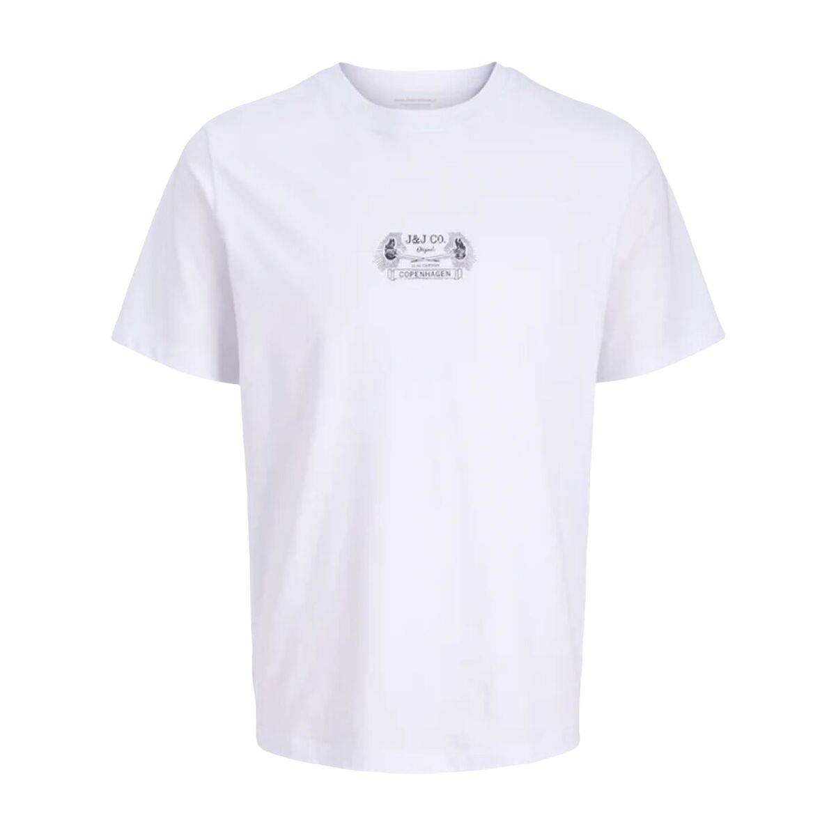 Camiseta de Manga Corta Hombre Jack & Jones JORRETRO TEE SS CREW NECK SMU 12288009 Blanco