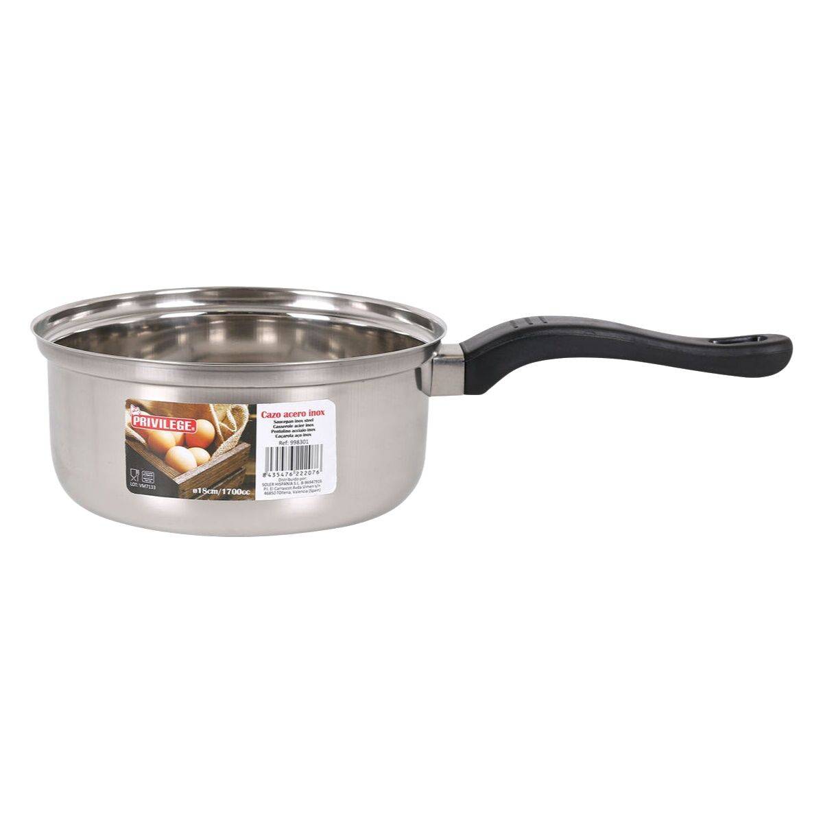 Cazo Privilege Acero Inoxidable 1,7 L (12 Unidades)