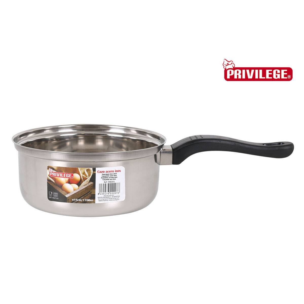 Cazo Privilege Acero Inoxidable 1,7 L (12 Unidades)
