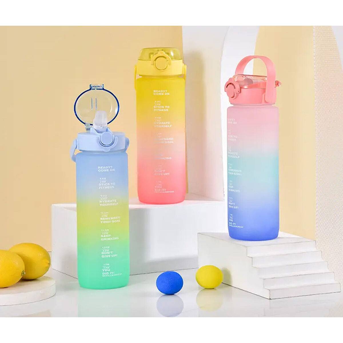 Botella de Agua Bewinner Multicolor 600 ml 7,5 X 20 CM (12 Unidades)