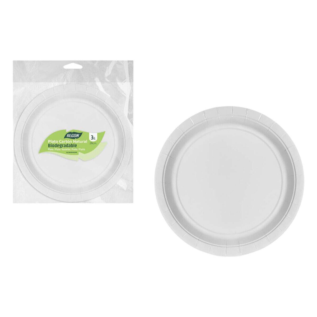 Set de Platos Algon 28 cm 3 Piezas (24 Unidades)