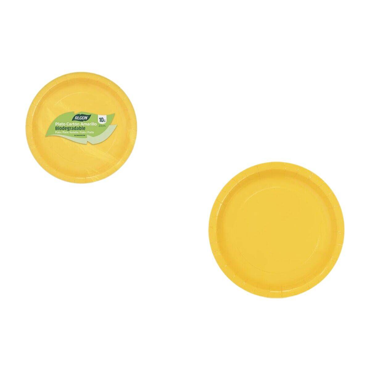 Set de Platos Algon Amarillo 20 cm 10 Piezas (24 Unidades)