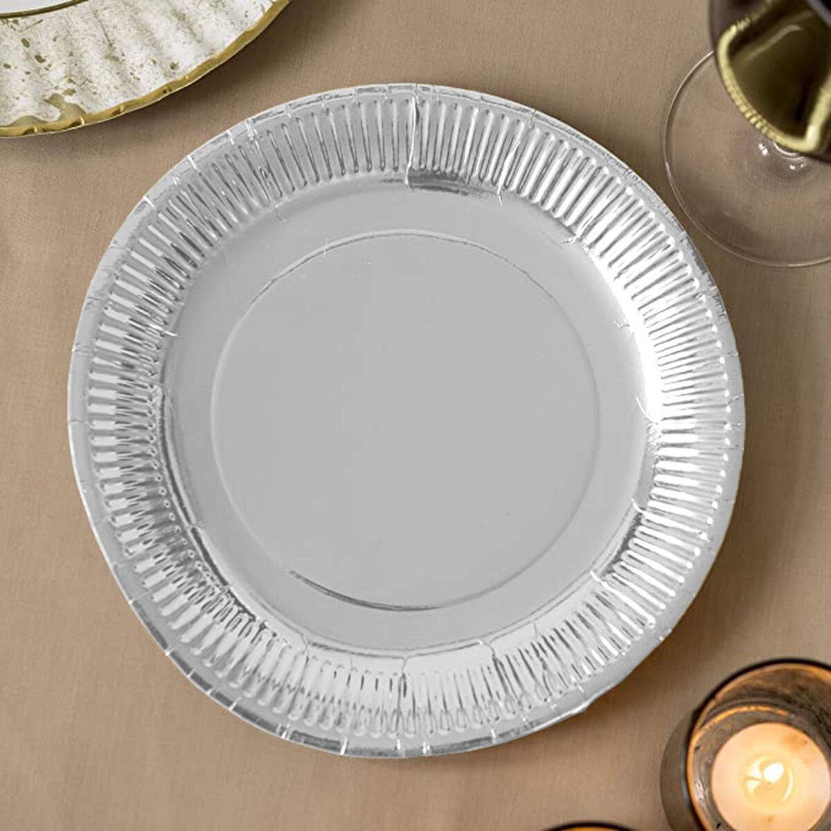 Set de Platos Algon Plateado 18 cm 12 Piezas (18 Unidades)