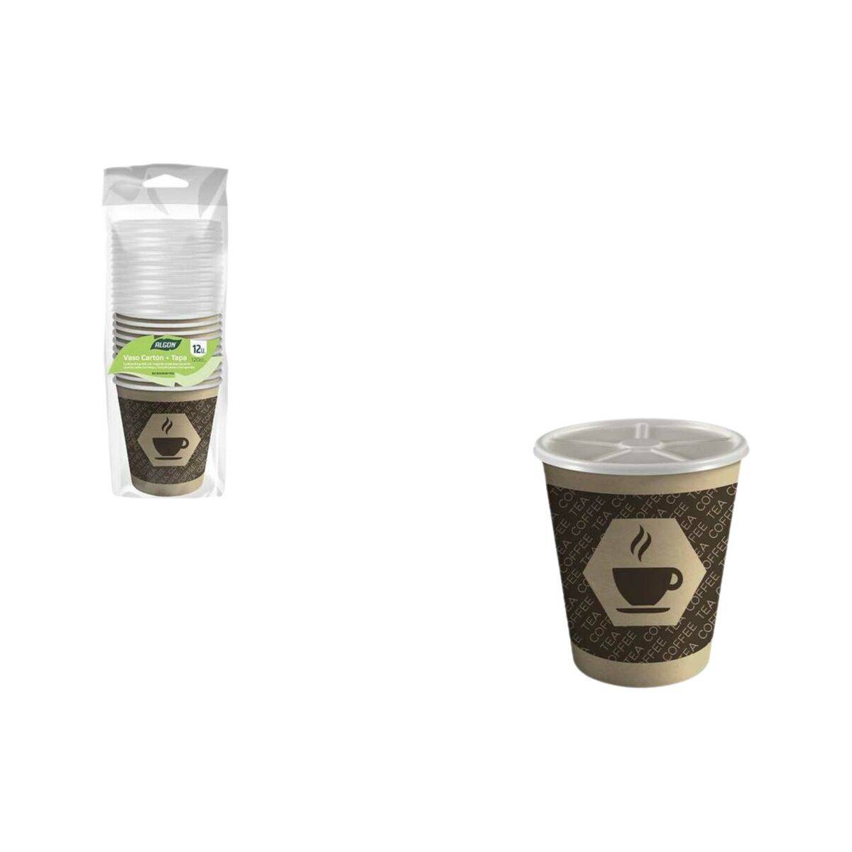 Set de Vasos Algon Marrón 120 ml 12 Piezas (18 Unidades)