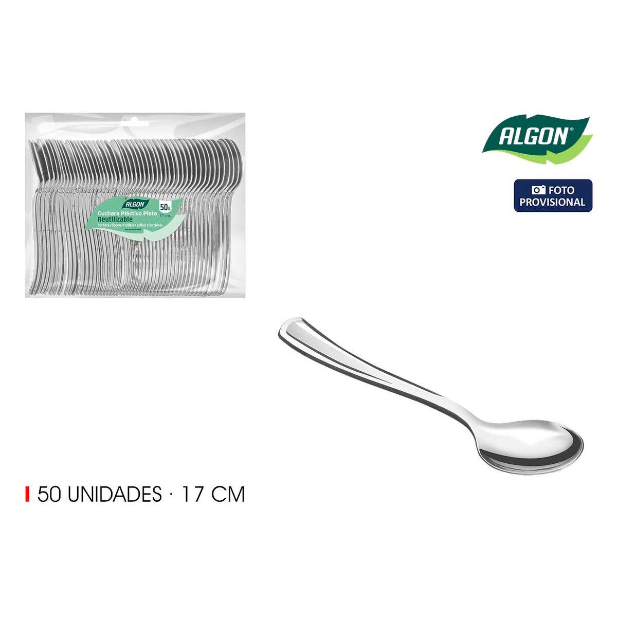 Set de Cucharas Algon 17 cm 50 Piezas (18 Unidades)