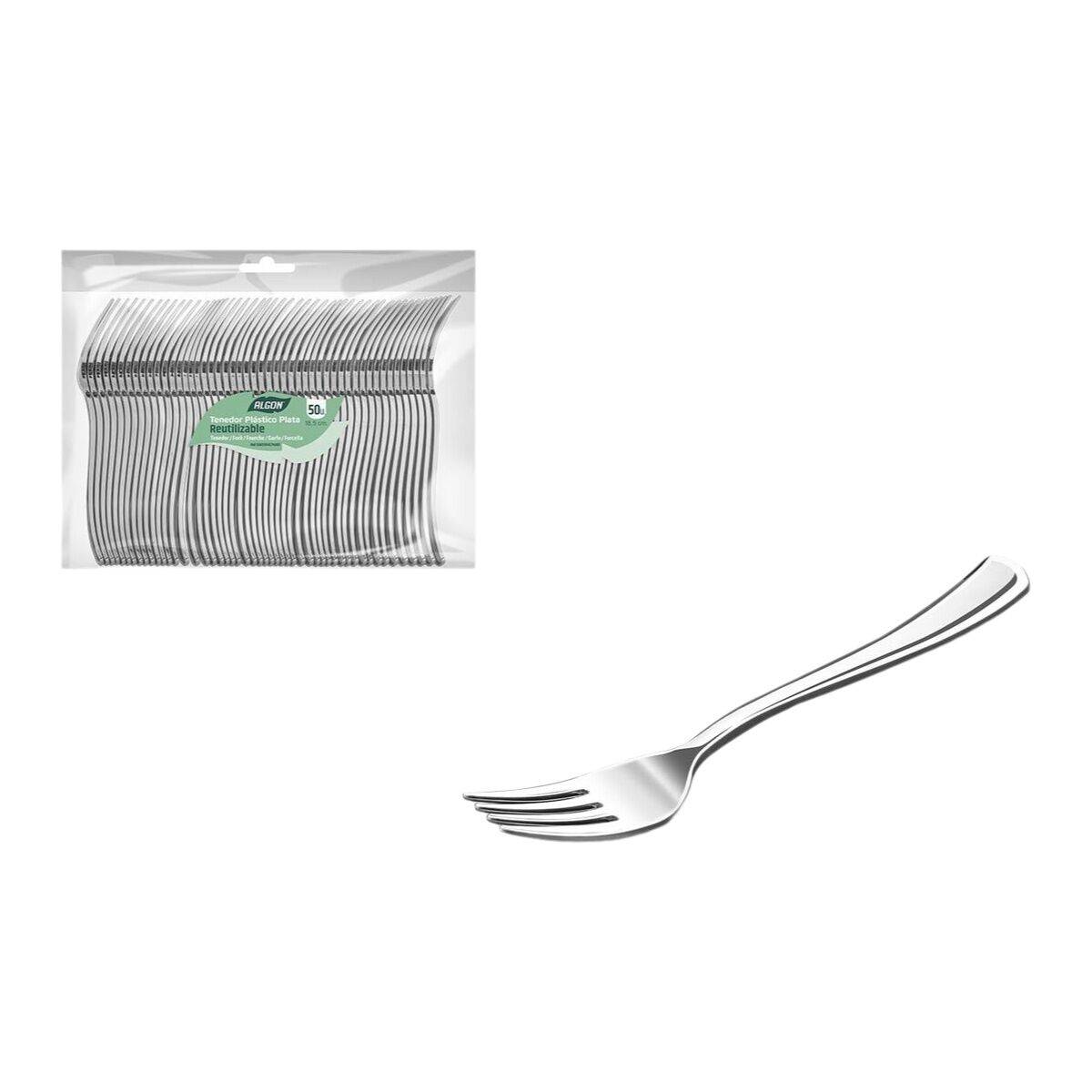 Set de Tenedores Algon 18,5 cm 50 Piezas (12 Unidades)