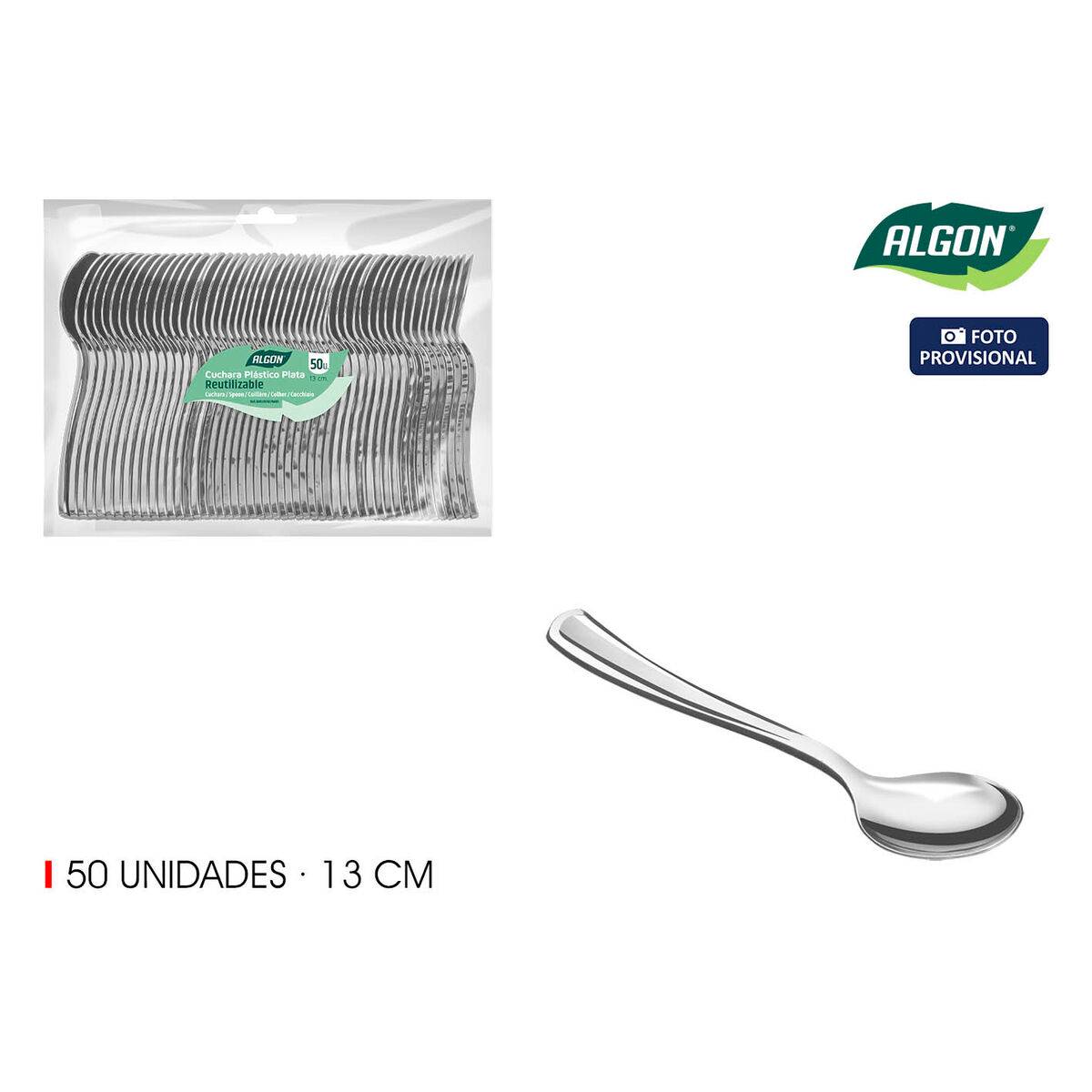 Set de cucharas de postre Algon 13 cm 50 Piezas (18 Unidades)