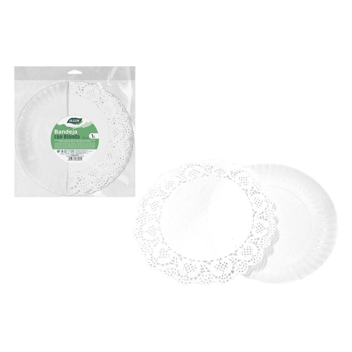 Bandeja de Aperitivos Algon Redondo 35 cm (30 unidades)