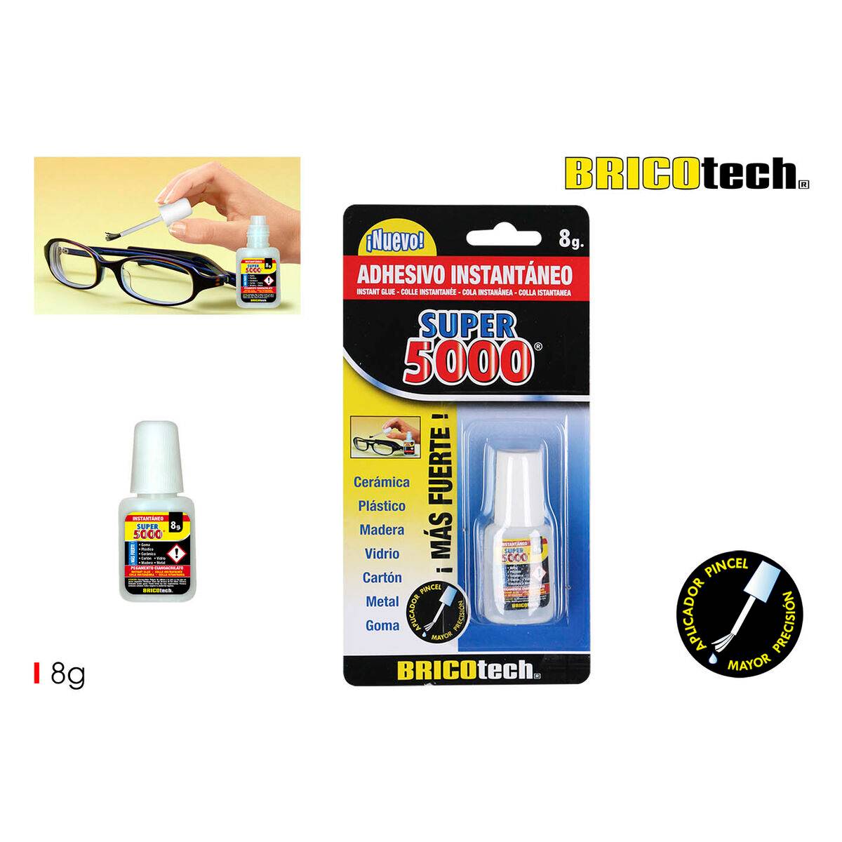 Adhesivo Instantáneo Bricotech Super 5000 8 g (24 Unidades)