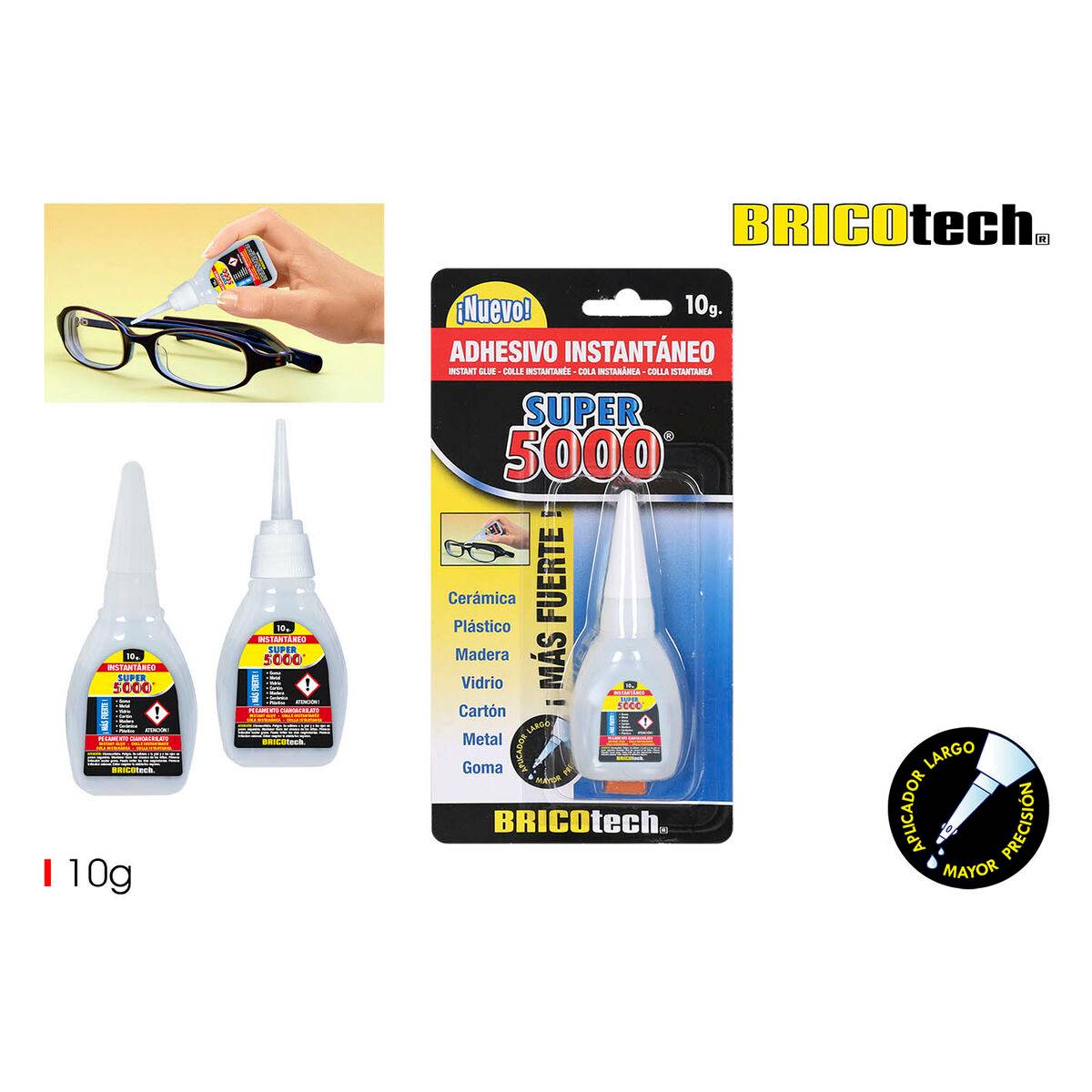 Adhesivo Instantáneo Bricotech Super 5000 10 g (24 Unidades)