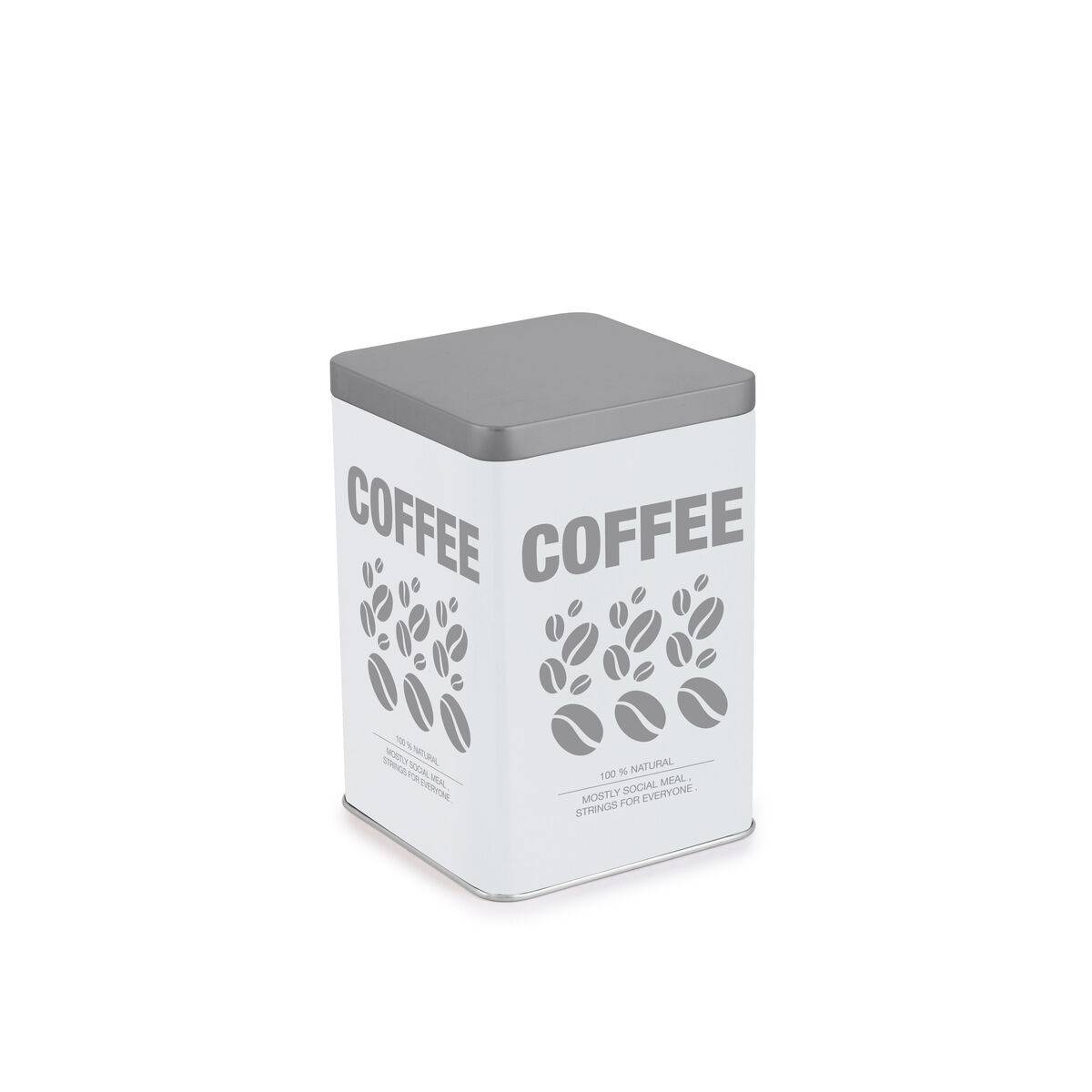 Bote Metálico Quttin COFFEE Metal 10,5 x 10,5 x 15 cm (12 Unidades)