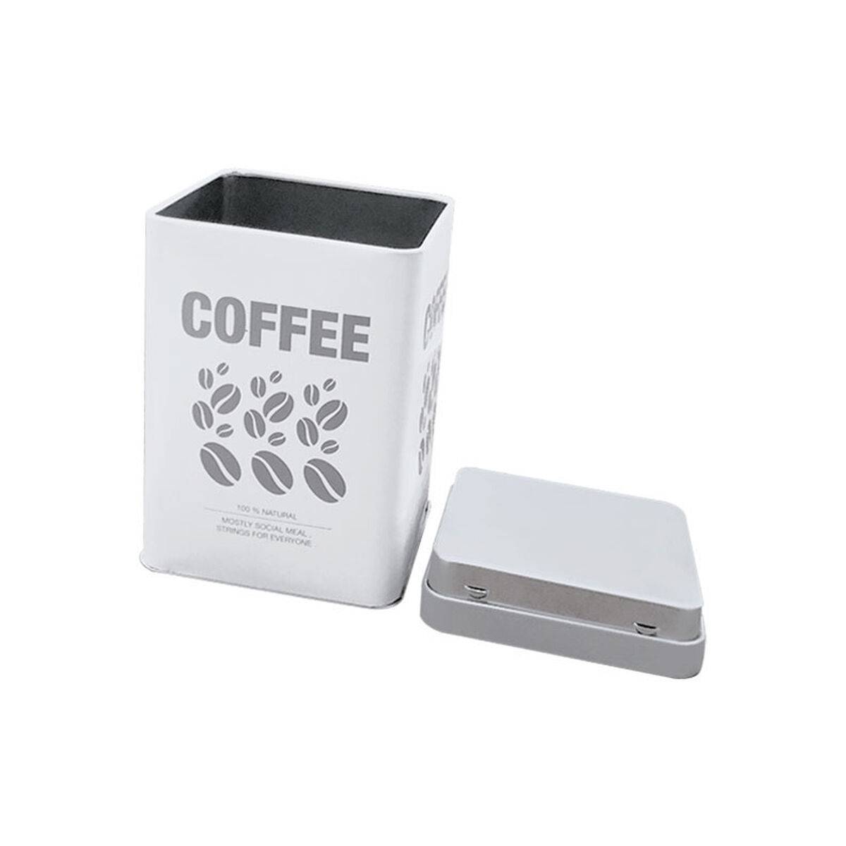 Bote Metálico Quttin COFFEE Metal 10,5 x 10,5 x 15 cm (12 Unidades)