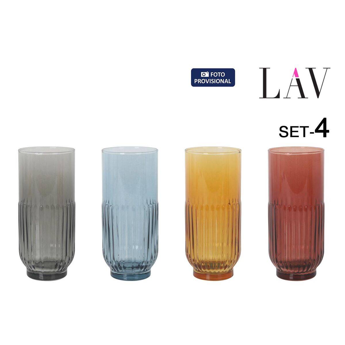 Set de Vasos LAV TOKYO 4 Piezas (6 Unidades)