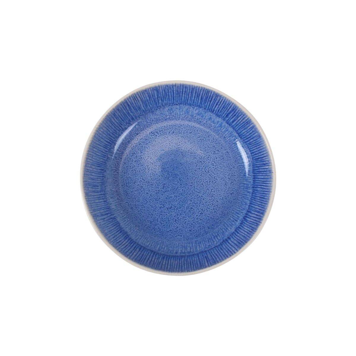 Plato Hondo La Mediterránea Calobra Azul (18 Unidades)