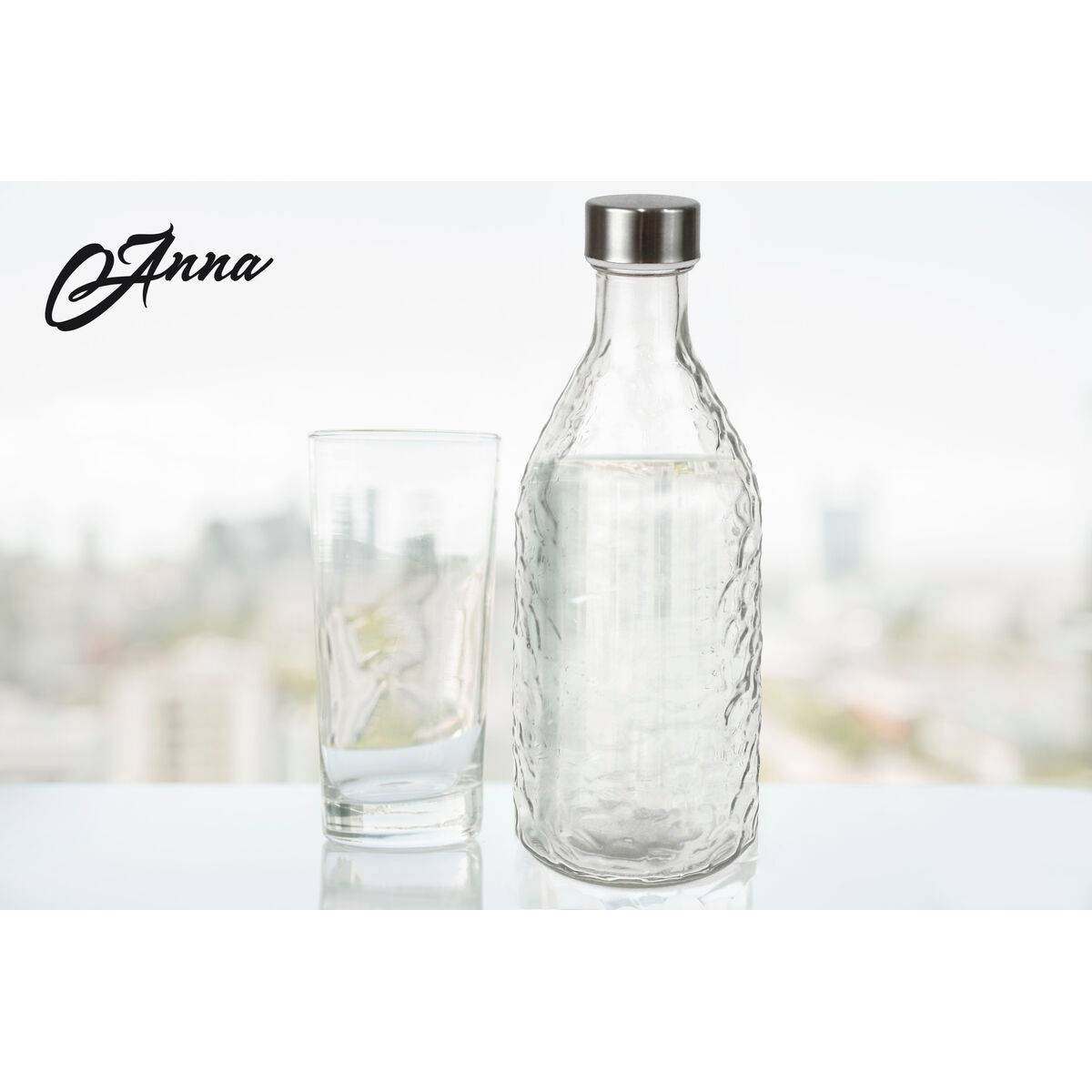 Botella de Cristal La Mediterránea Metal Vidrio 1 L (12 Unidades)