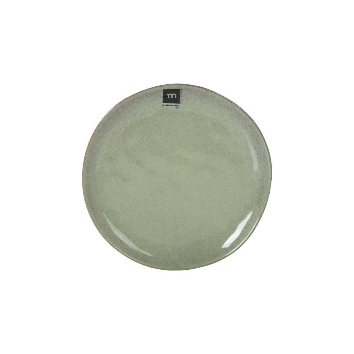 Plato Llano La Mediterránea Macarella green Ø 20,5 cm (24 Unidades)