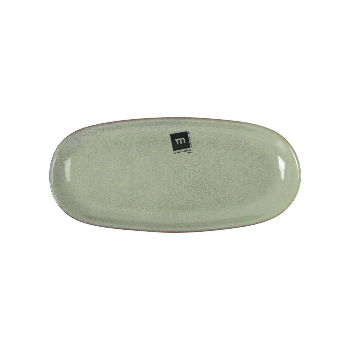Fuente de Cocina La Mediterránea Macarella green Ovalado 25 x 12 x 2,2 cm (24 Unidades)
