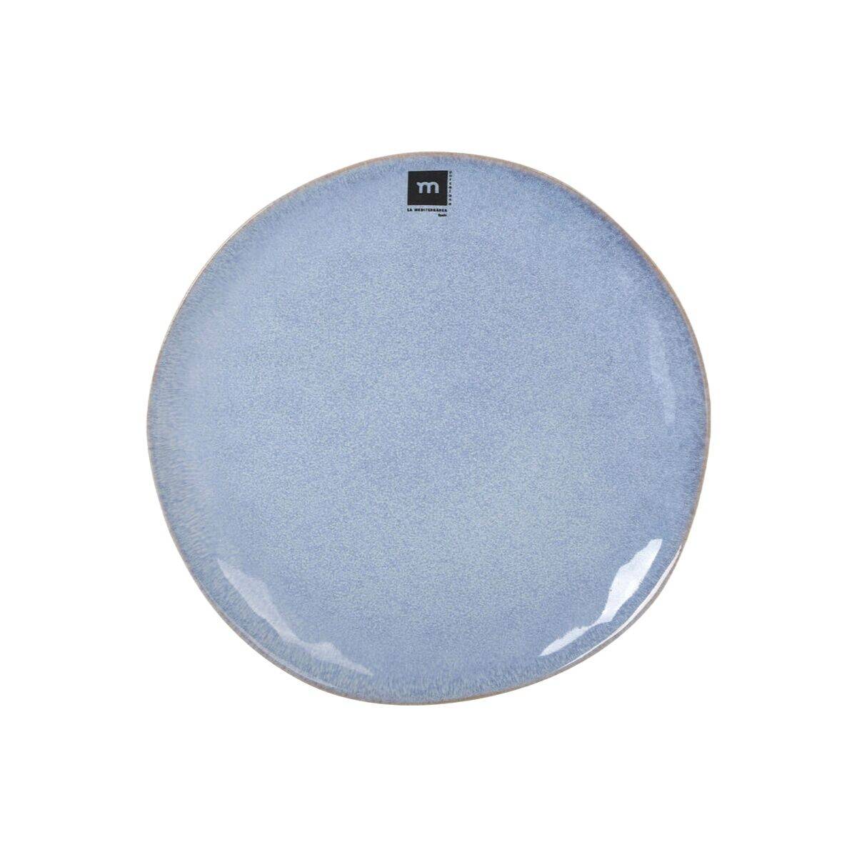 Plato Llano La Mediterránea Macarella blue Ø 26,5 cm (12 Unidades)