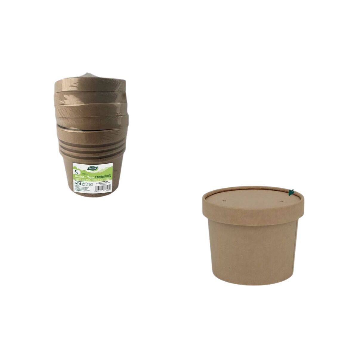 Set de Platos Algon 270 ml 5 Piezas (24 Unidades)