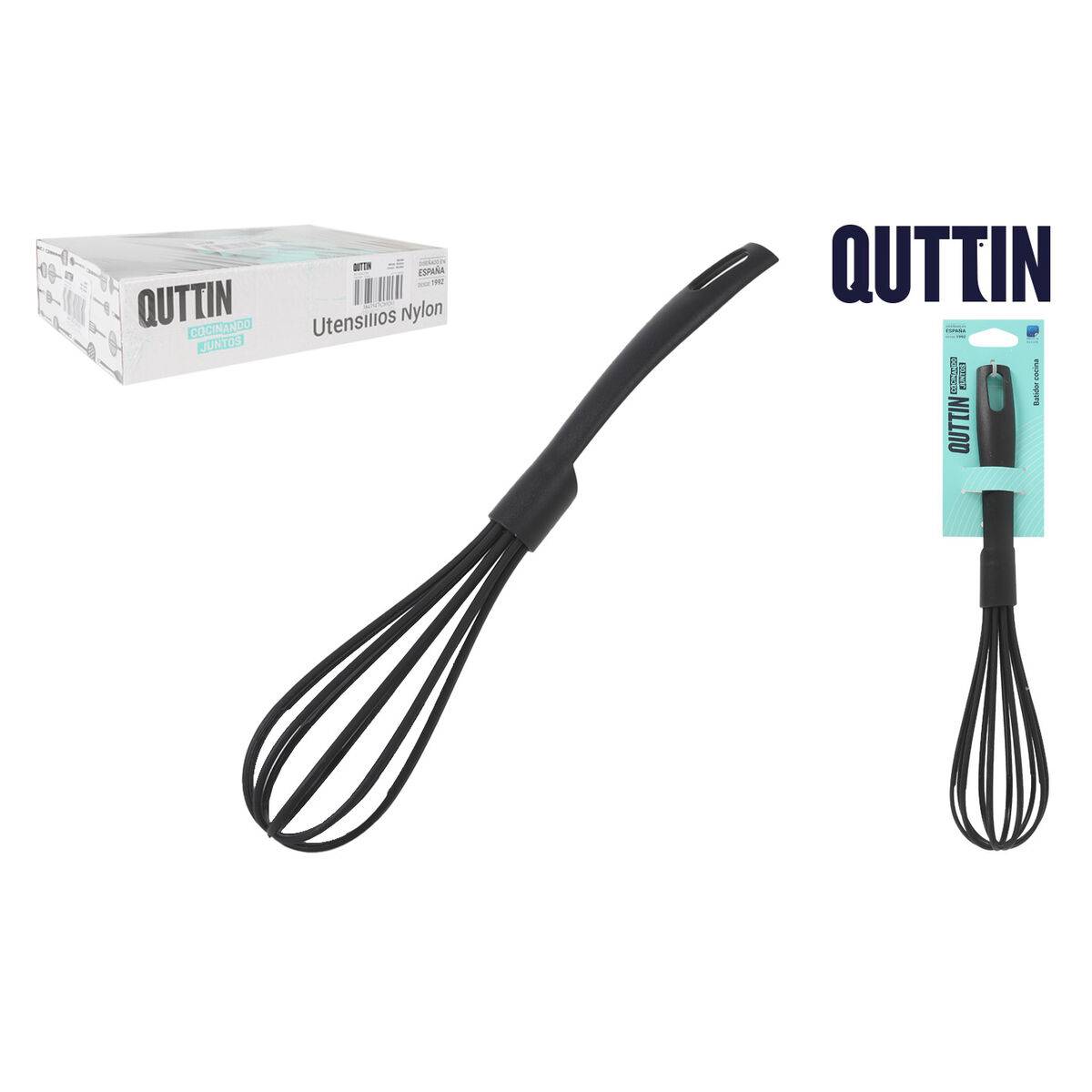 Batidor de varilla Quttin Quttin 31 x 7 x 7 cm Negro (12 Unidades)