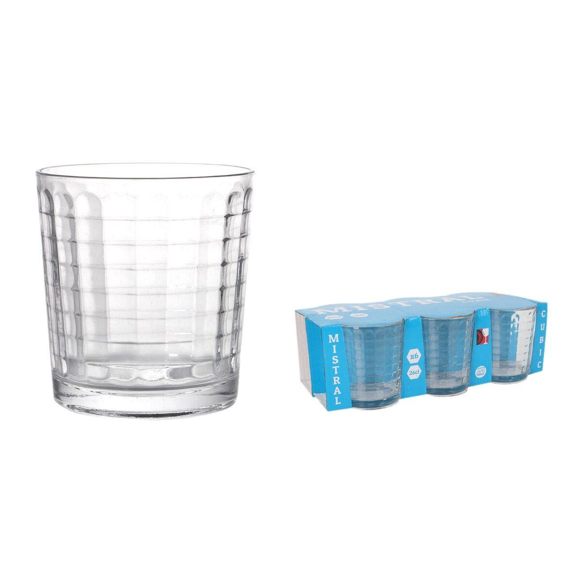 Set de Vasos La Mediterránea Mistral cubic 6 Piezas (12 Unidades)