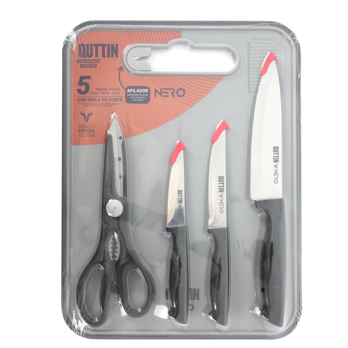 Set de Cuchillos Quttin Nero 5 Piezas (4 Unidades)