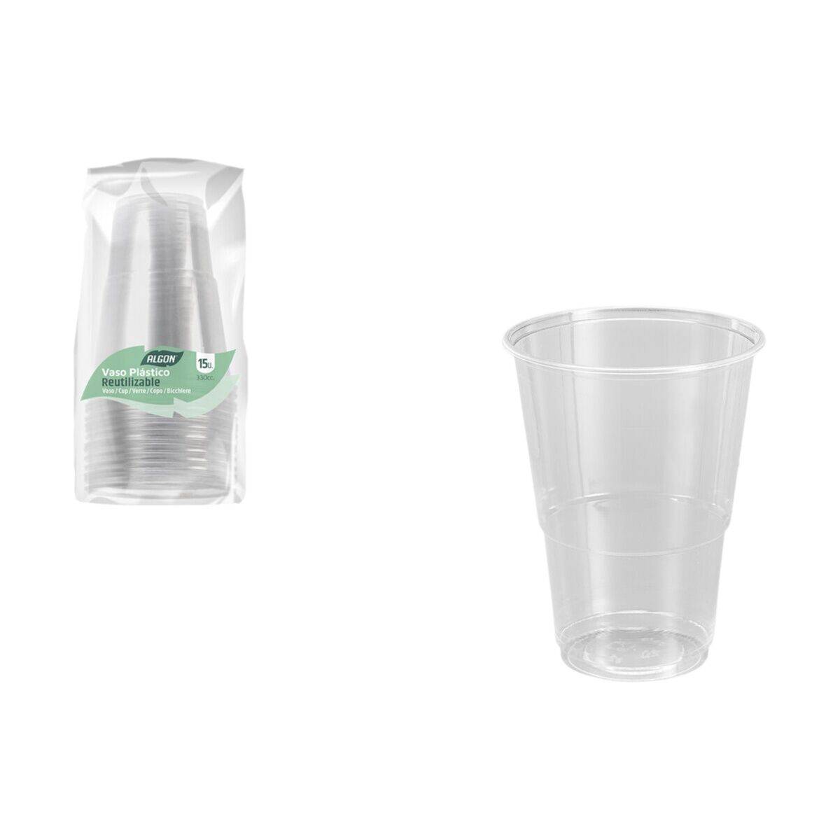 Set de Vasos Algon 330 ml 15 Piezas (24 Unidades)