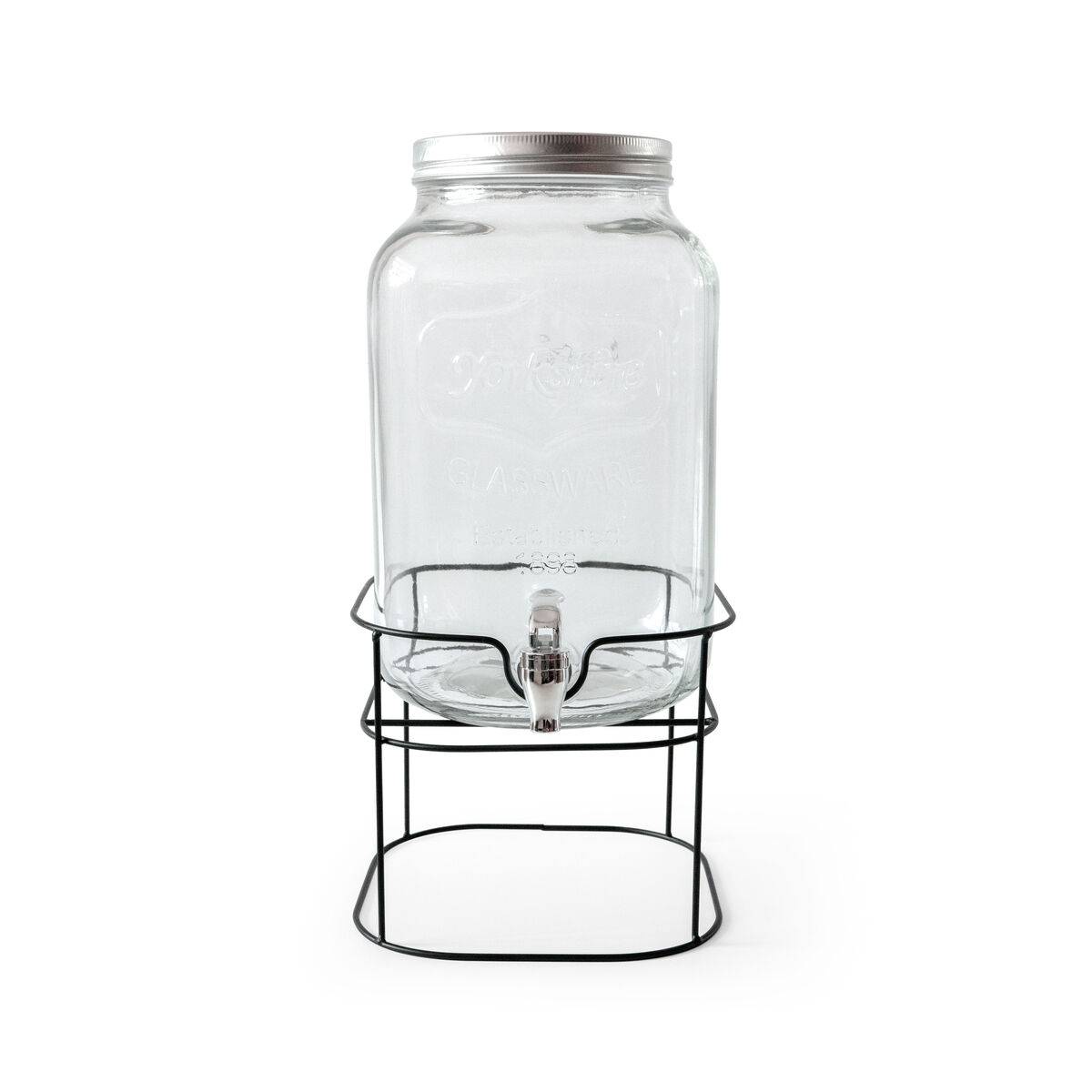 Dispensador de bebidas La Mediterránea Rustik Metal Vidrio 8 L 22 x 22 x 37 cm (4 Unidades)