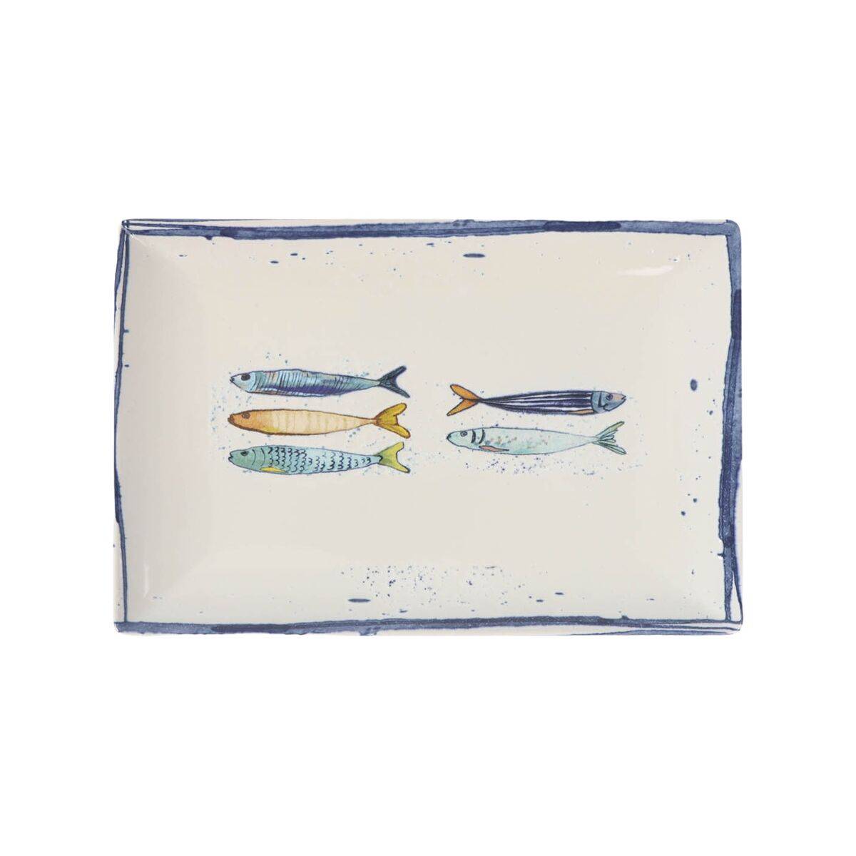 Fuente de Cocina La Mediterránea Peixe Rectangular Peces 30 x 20 x 2,5 cm (6 Unidades)