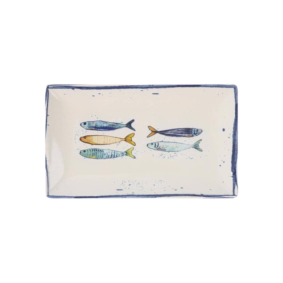 Fuente de Cocina La Mediterránea Peixe Rectangular Peces 25,3 x 15 x 2 cm (18 Unidades)