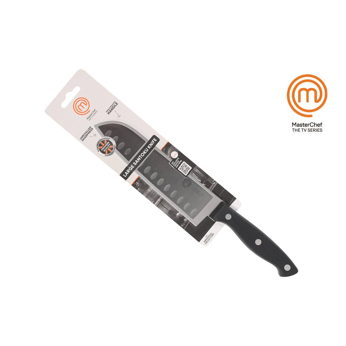 Cuchillo de Cocina MasterChef Negro Plateado 18 cm (18 Unidades)