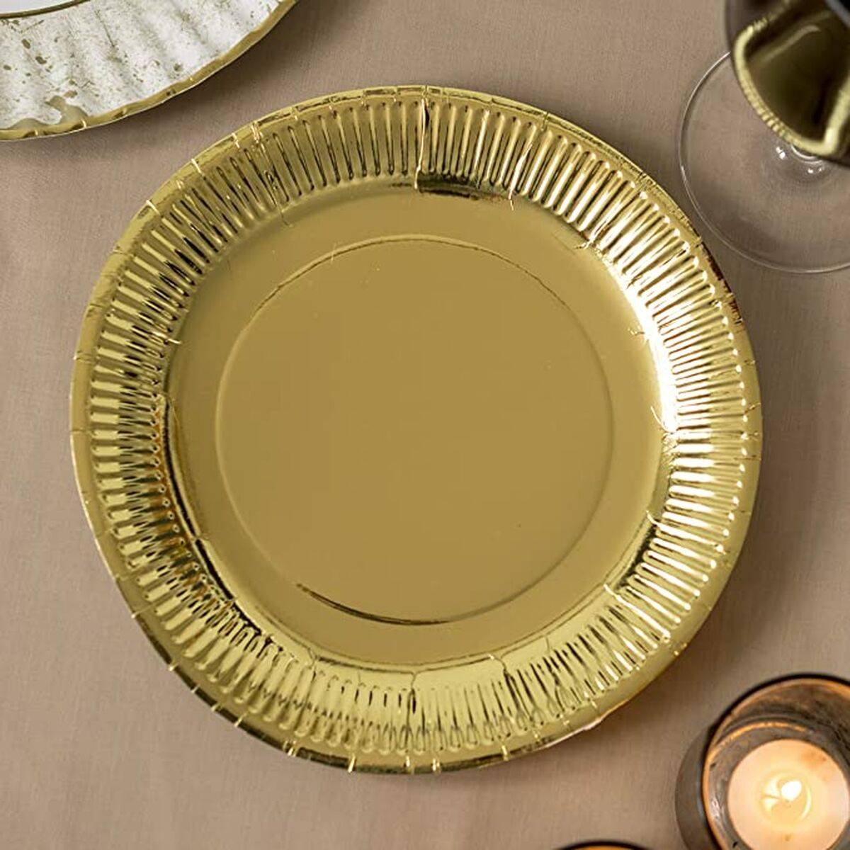 Set de Platos Algon Dorado 23 cm 10 Piezas (18 Unidades)