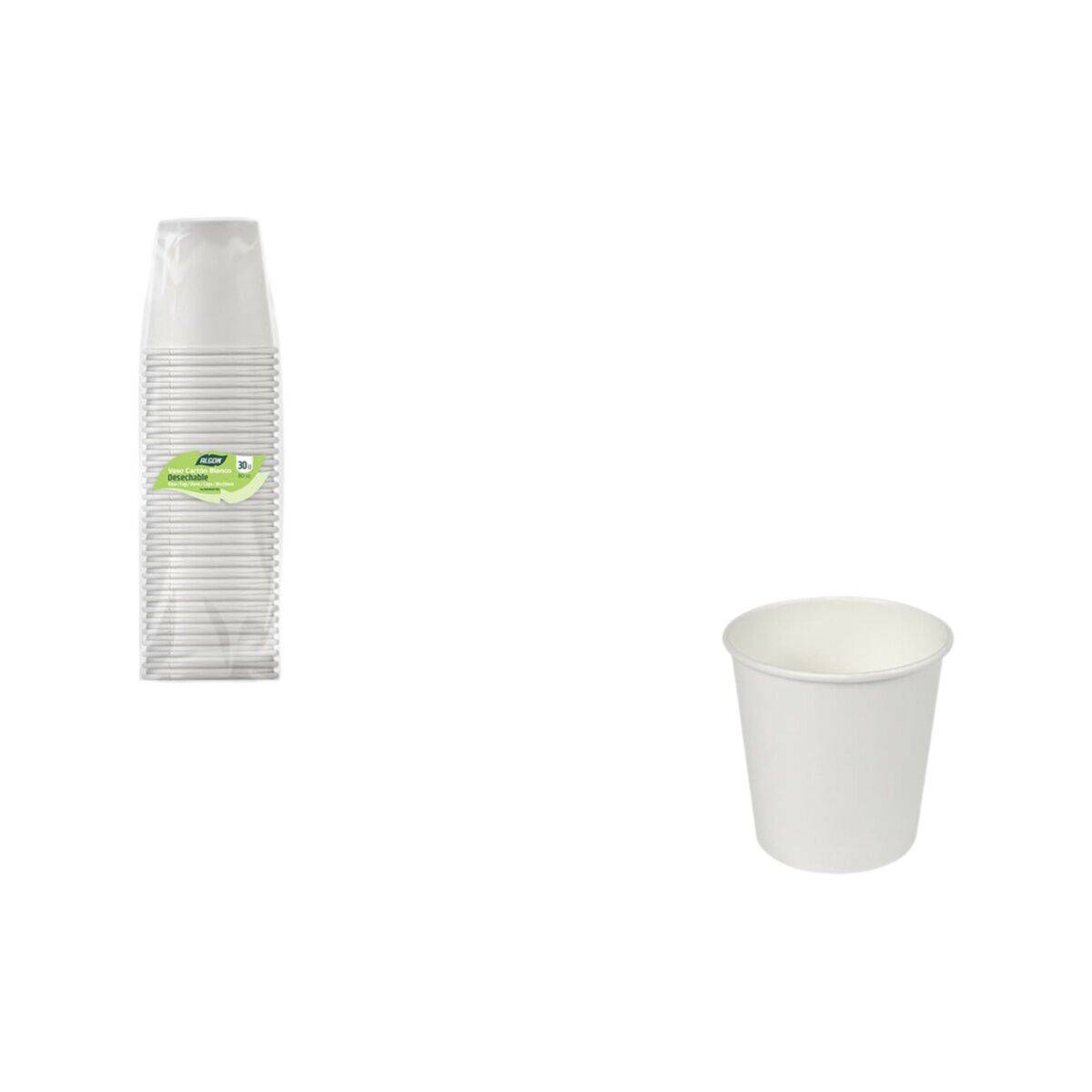 Set de Vasos Algon Blanco 80 ml 30 piezas (24 Unidades)
