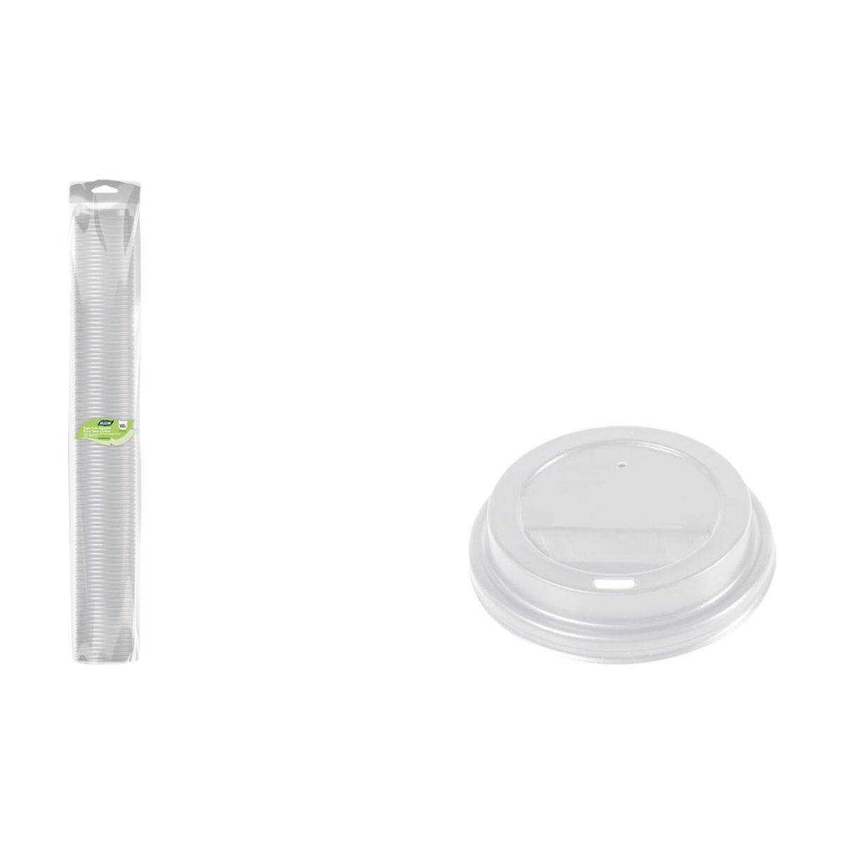 Set de tapas para vasos Algon 250 ml 100 Piezas (12 Unidades)