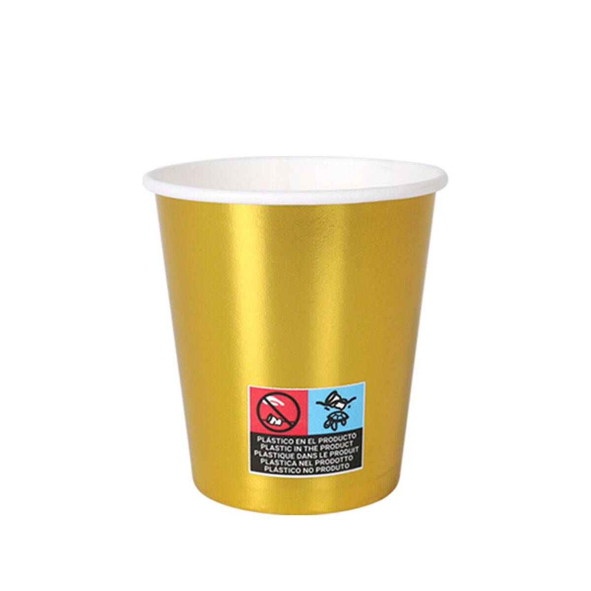 Set de Vasos Algon Dorado 200 ml 10 Piezas (18 Unidades)
