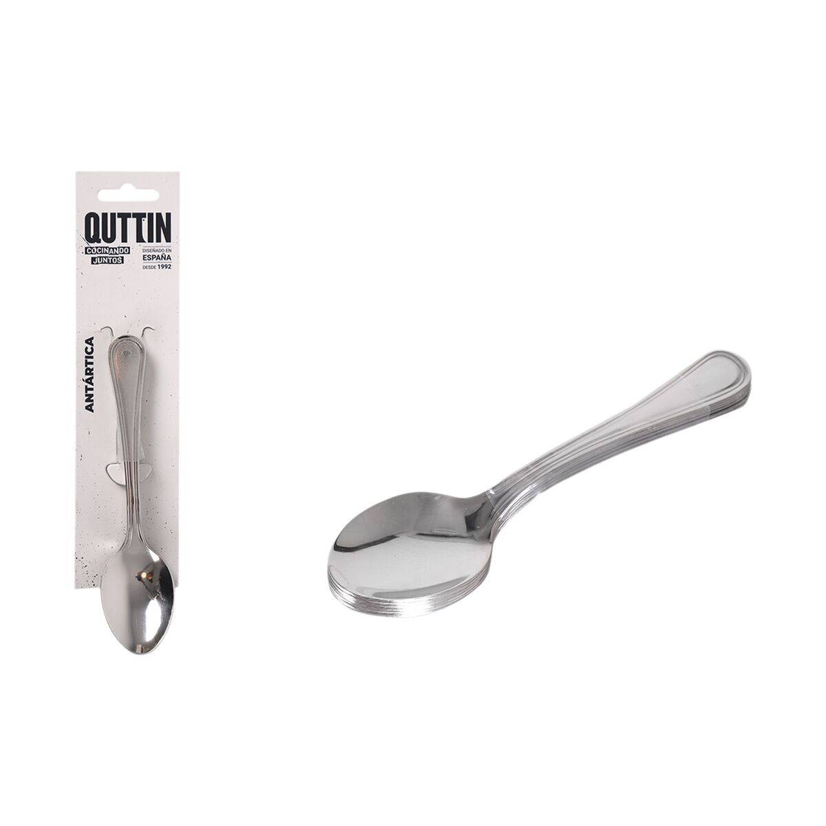Cuchara de Postre Quttin Antartica 1,5 mm 6 Piezas (12 Unidades)